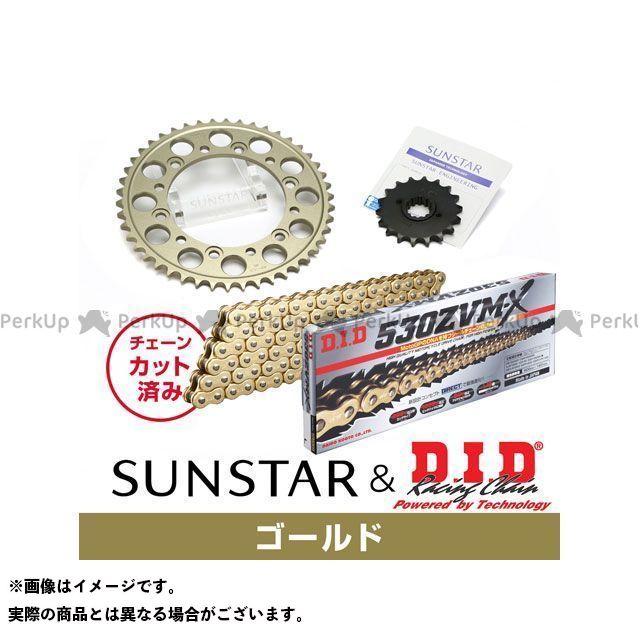 セット商品 KD54913 サンスター スプロケット＆DID チェーンキット（ゴールド） VTR1000SP-1 KD54913｜モトメガネ 店