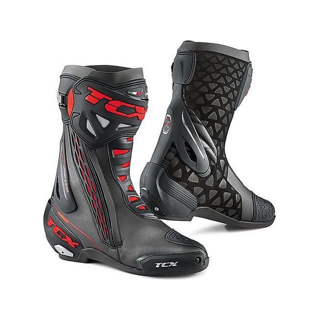 送料無料 TCX レーシングブーツ Boots RT-RACE BLACK RED サイズ