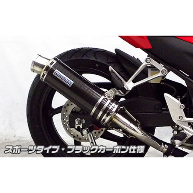 ウイルズウィン CBR250R（14-）用 スリップオンマフラー スポーツタイプ CBR250R サイレンサー ブラックカーボン仕様｜モトメガネ 店