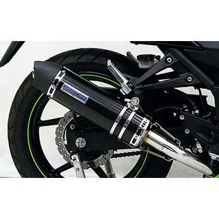 ウイルズウィン Ninja250R用ダイナミックマフラー ユーロタイプ フルパワーバージョン O2センサー取付口対応 Ninja250R サイレンサー ブラックカーボン仕様