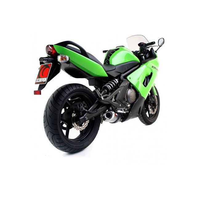 スコーピオン Factory オーバルスリップオン ステンレススリーブ Homologated Kawasaki ER6 F/N 06-11 2006-2011 ｜ EKA74SEO ER6 F/N/Versys scom_EKA74SEO