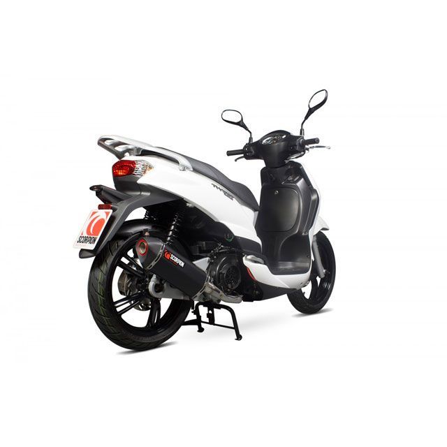 スコーピオン Serket フルシステム ブラックセラミックコーティングスリーブ Homologated Peugeot Tweet 125 2010-2017 | RPG104BCER Tweet 125 scom_RPG104BCER