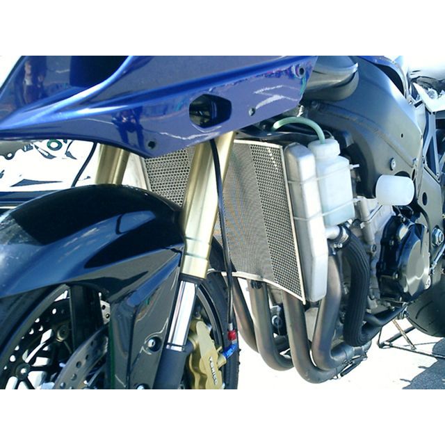 エッチングファクトリー GSX-R600(04-05)用 ラジエターガード GSX-R600 カラー 黒エンブレム RGS-GSXR600-00-bl|モトメガネ 店