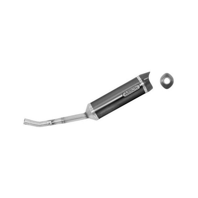 アロー YAMAHA WR 125 09 HOMOLOGATED ALUMINIUM DARK SILENCER WITH CARBON END CAP | 52505AKN arr_52505AKN|モトメガネ 店