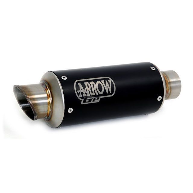アロー APRILIA RSV4 RR-RSV4 RF 15/16 HOMOL. STAINLESS STEEL DARK GP2 SILENCER＋LINK PIPE FOR ORIGINAL COLLECTORS ｜ 71520GPI arr_71…