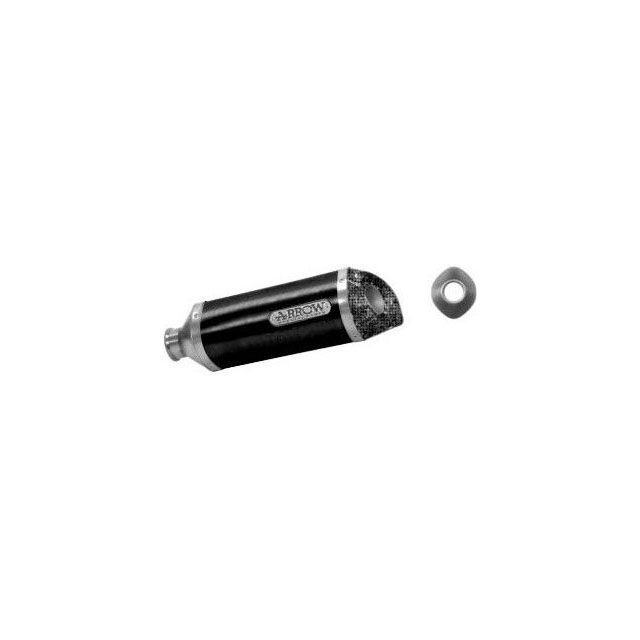 アロー YAMAHA R6 06/08 HOMOLOGATED ALUMINIUM DARK THUNDER SILENCER WITH CARBON END CAP ｜ 71699AKN arr_71699AKN