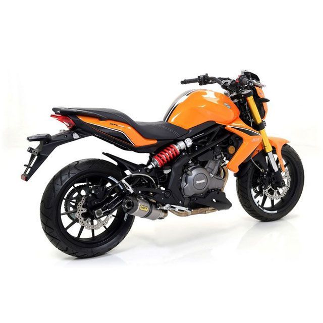 アロー BENELLI BN 302 14/15 HOMOLOGATED ALUMINIUM DARK THUNDER SILENCER WITH CARBON END CAP FOR LINK PIPE ｜ 71827AKN arr_71827AKN｜モトメガネ 店