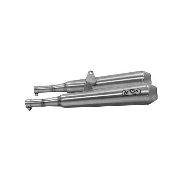 アロー MOTO GUZZI V7 III /17 NICHR0M PRO RACING RH + LH SILENCERS FOR ORIGINAL COLLECTORS | 71153PRI arr_71153PRI|モトメガネ 店