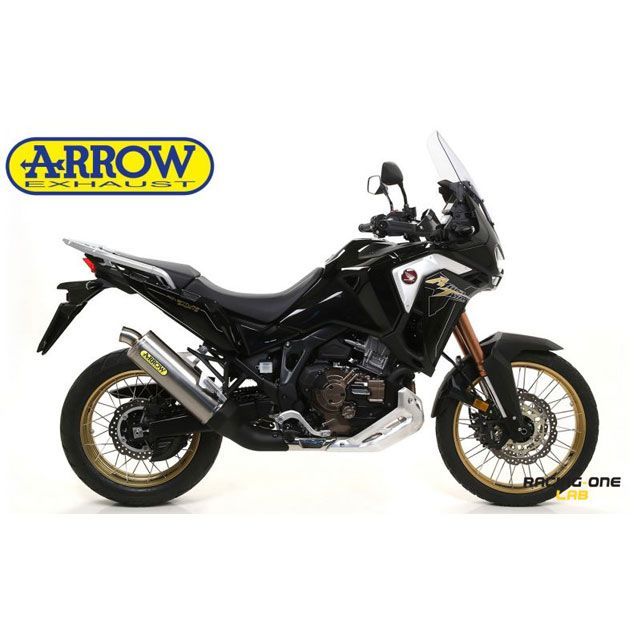 アロー エキゾーストマフラー サイレンサーMaxi Race-Tech チタン ステンレスエンドキャップ ECEマーク（Euro4） ｜ 72625PO arr_72625PO