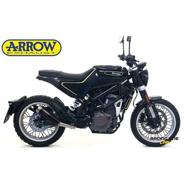 アロー Husqvarna Svartpilen 401 2018/19 Eマーク Pro-Race Nichrom Dark エキゾースト ウェルデッドリンクパイプ （オリジナルコレクター用） ｜ 71905PRN arr_71905PRN