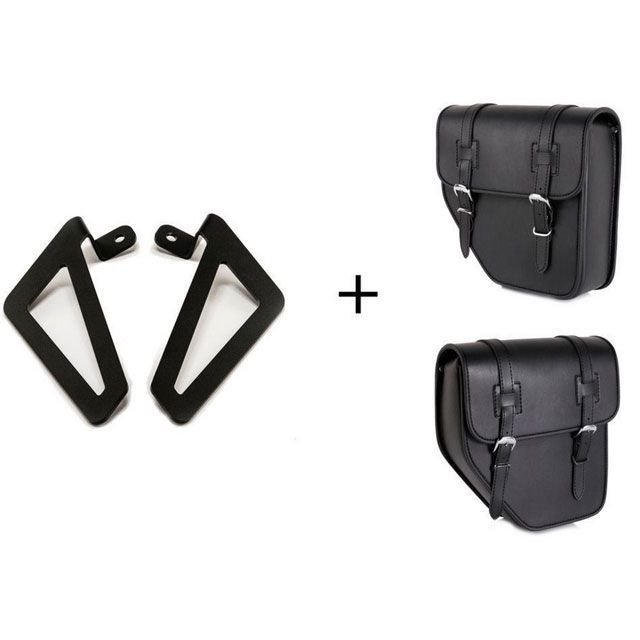 カスタムアクセス Ibiza Pair Of Saddlebags ＋ Universal Support Black ｜ API002N cma_API002N