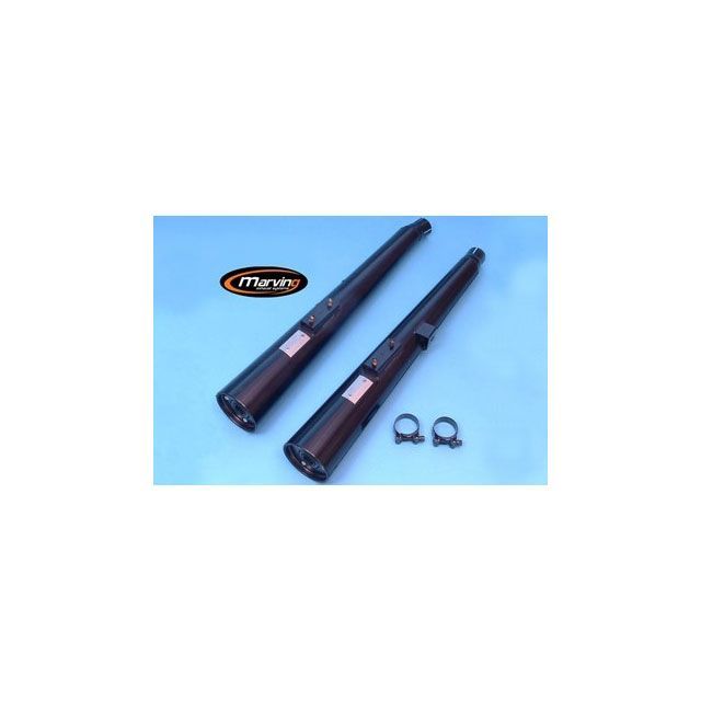 マービング デュアルマフラー Marvi ブラック - EU公道走行認可 for Suzuki GSX 550 KATANA（81-） GSX 550 KATANA mvg_S-2023-NC