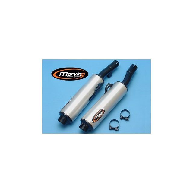 マービング デュアルマフラー Cylindrical Ø 100 ブラック + アルミニウム - EU公道走行認可 for Suzuki GSX 750 F 90 GSX 750 F mvg_S-2111-NC|モトメガネ 店