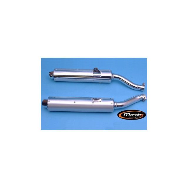 マービング デュアルマフラー Cylindrical Ø 100 クロム + アルミニウム - EU公道走行認可 for Yamaha TRX 850 96 TRX 850 mvg_Y-2151-BC|モトメガネ 店