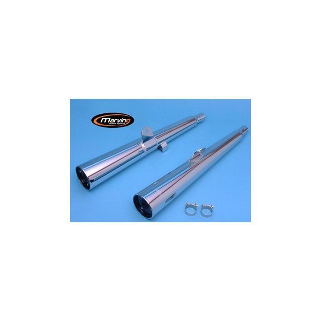 マービング デュアルマフラー Marvi クロム - EU公道走行認可 for Kawasaki Z 750 ZEPHIR Z 750 ZEPHIR mvg_K-2112-BC