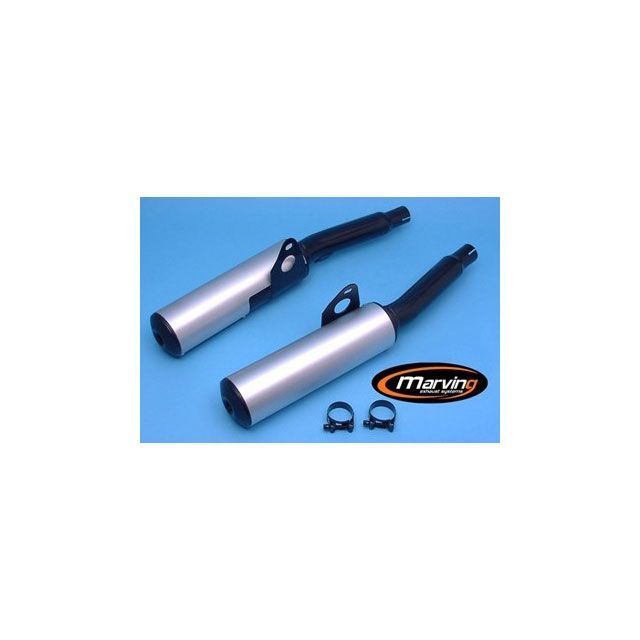 マービング デュアルマフラー Cylindrical ＆Oslash； 100 ブラック ＋ アルミニウム - EU公道走行認可 for Kawasaki GPZ 1000 RX GPZ 1000 RX mvg_K-2081-NC｜モトメガネ 店