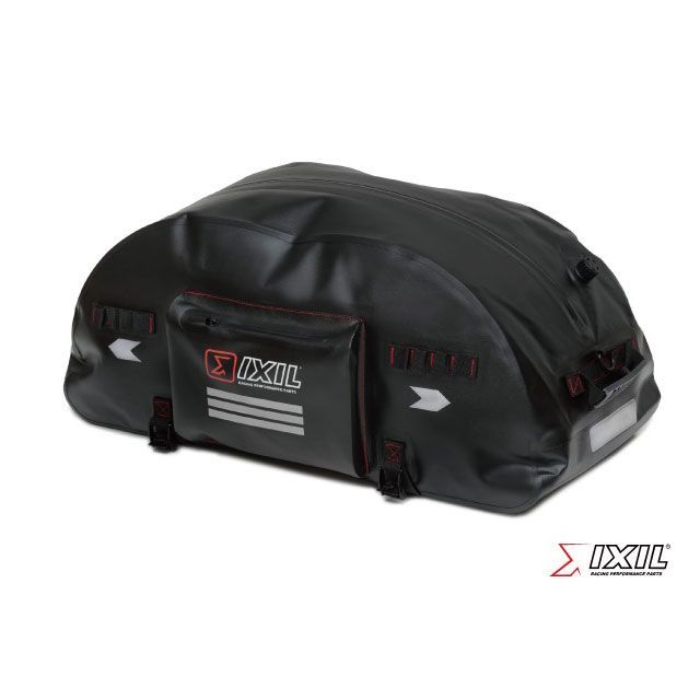 イクシル IXIL製 バイク用 防水 ツーリングバック シートバック 肩掛けバッグ 大容量 60L ブラック 汎用 IX-BG016-BK