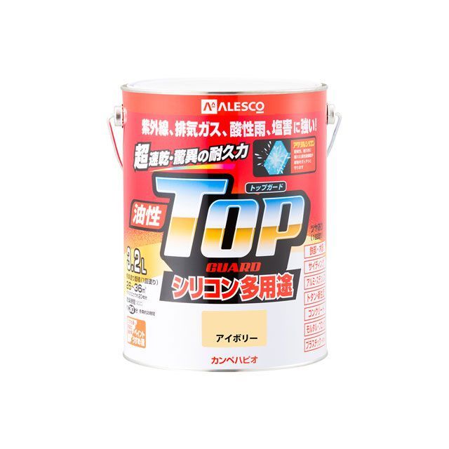 Kanpe Hapio D.I.Y. 油性トップガード アイボリー 3.2L カンペハピオ 【一部予約販売中】