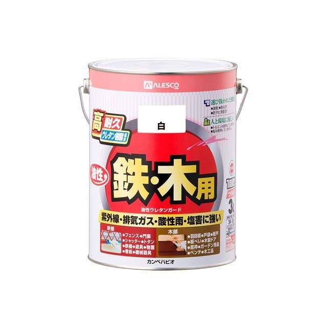 カンペハピオ 油性ウレタンガード 白 3L ・00037640011030