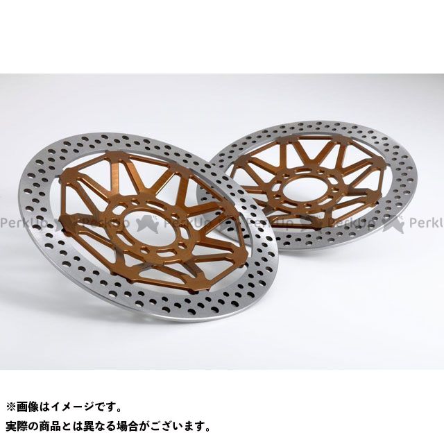 Aランク ベルリンガー AERONAL DISK エアロナルディスク ブレーキ ステン 左 ゴールド ヤマハ 320φ 