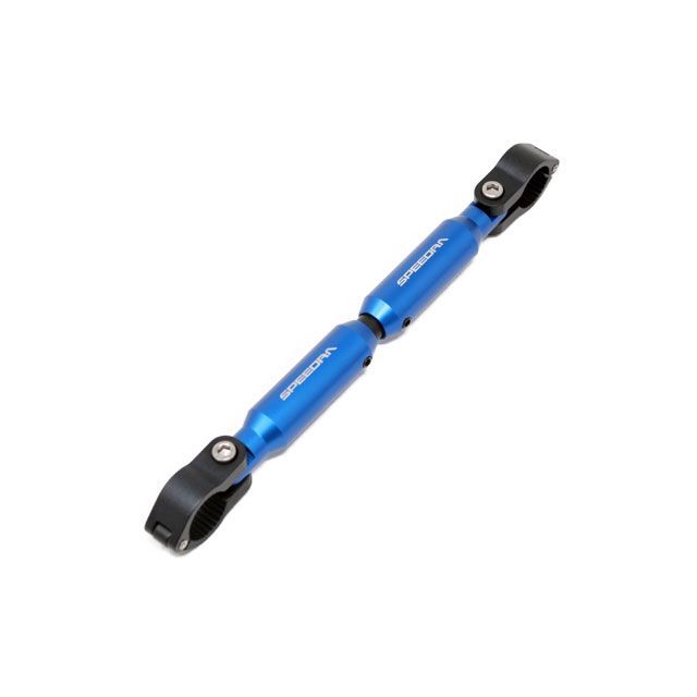 SPEEDRA アジャスタブルハンドルブレース 225mm-330mm 汎用 クランプ ブラック センターバー マットブルー AHB0102MBE