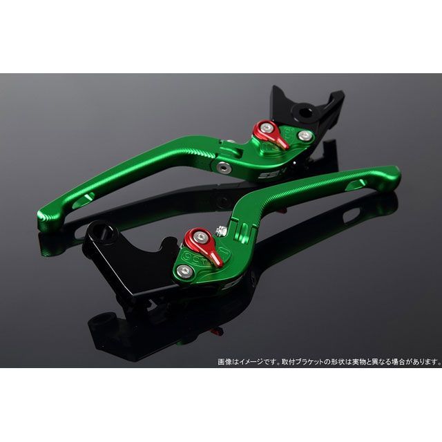 SPEEDRA アジャストレバー 3D可倒式（レバー本体カラー：マットグリーン） ADV150 アジャスターカラー マットレッド LVDM078GN-RD