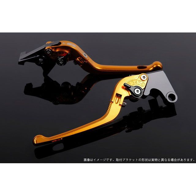 SPEEDRA アジャストレバー 3D可倒式（レバー本体カラー：ゴールド） アジャスターカラー ブラック LVDG079GD-BK