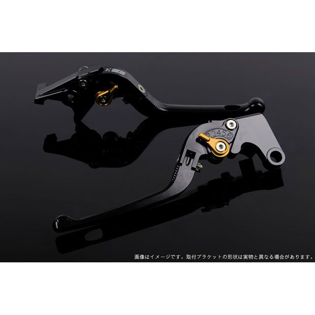 SPEEDRA アジャストレバー 3D可倒式（レバー本体カラー：グリーン） スクランブラーカフェレーサー アジャスターカラー ゴールド LVDG080GN-GD