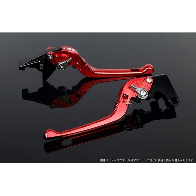SPEEDRA アジャストレバー 3D可倒式（レバー本体カラー：レッド） スクランブラーカフェレーサー アジャスターカラー チタン LVDG080RD-TM｜モトメガネ 店