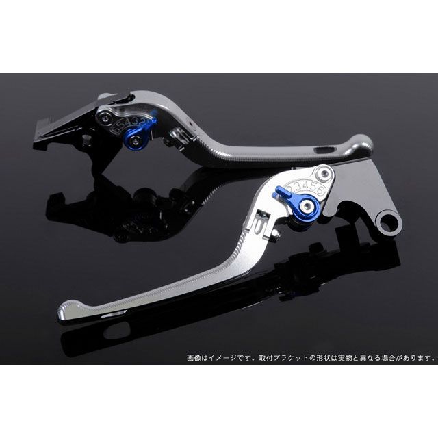 SPEEDRA アジャストレバー 3D可倒式（レバー本体カラー：シルバー） スクランブラーカフェレーサー アジャスターカラー ブルー LVDG080SR-BE