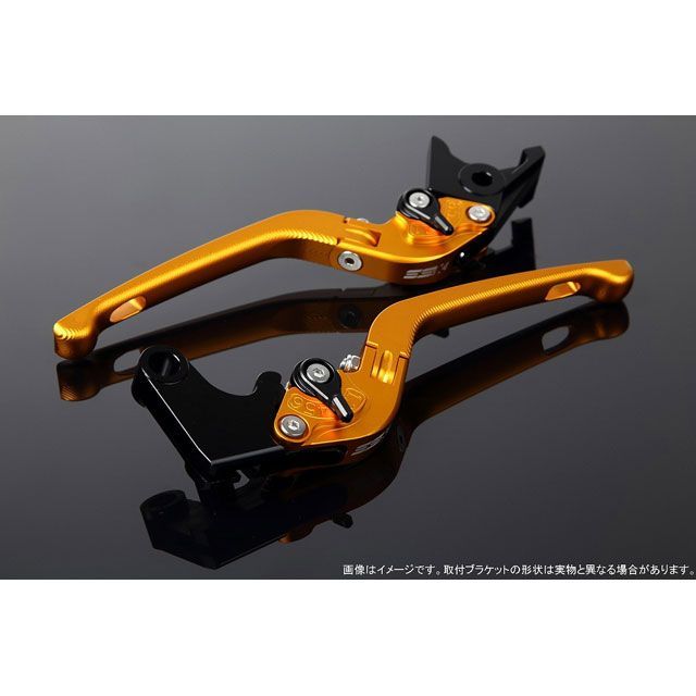 SPEEDRA アジャストレバー 3D可倒式（レバー本体カラー：マットゴールド） スクランブラーカフェレーサー アジャスターカラー マットブラック LVDM080GD-BK