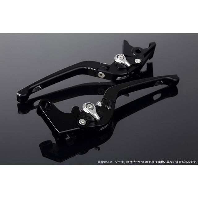SPEEDRA アジャストレバー 3D可倒式（レバー本体カラー：マットブラック） XMAX アジャスターカラー マットシルバー LVDM081BK-SR