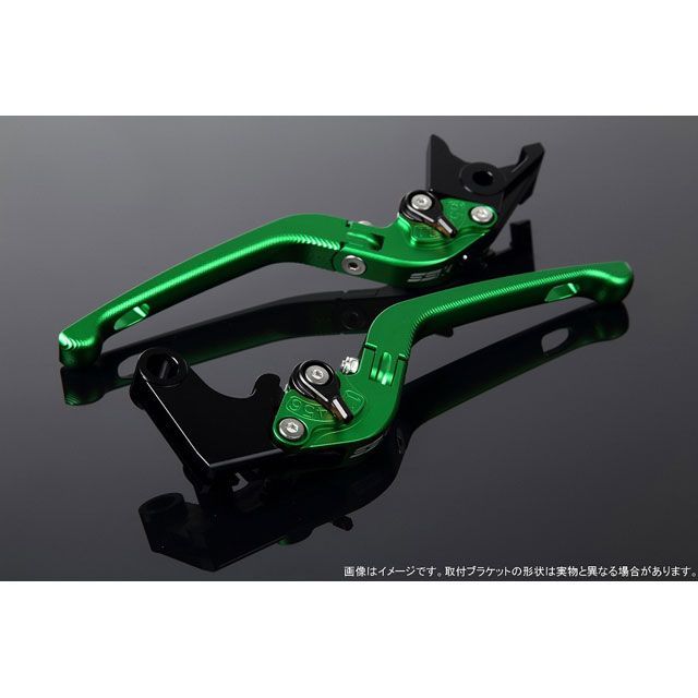 SPEEDRA アジャストレバー 3D可倒式（レバー本体カラー：マットグリーン） XMAX アジャスターカラー マットブラック LVDM081GN-BK｜モトメガネ 店