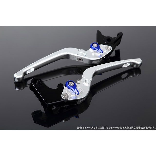 SPEEDRA アジャストレバー 3D可倒式（レバー本体カラー：マットシルバー） XMAX アジャスターカラー マットブルー LVDM081SR-BE