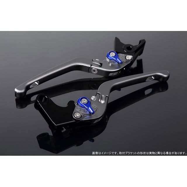 SPEEDRA アジャストレバー 3D可倒式（レバー本体カラー：マットチタン） XMAX アジャスターカラー マットブルー LVDM081TM-BE