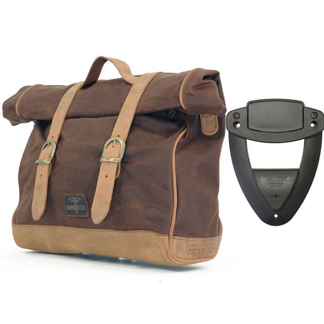 ロングライド ヘリテージ サドルバッグ CLICK-ON ロールトップ 18L ローポジション（ブラウン） HQR137WBRO-LW