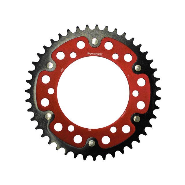 スーパースプロックス リアスプロケット STEALTH（ステルス） 498-43T（レッド） RST-498：43-RED｜モトメガネ 店