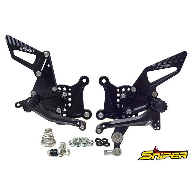 スナイパー NINJA ZX-25R レース用 バックステップ 黒 逆シフト専用 転倒保証付 SP0116BK|モトメガネ 店