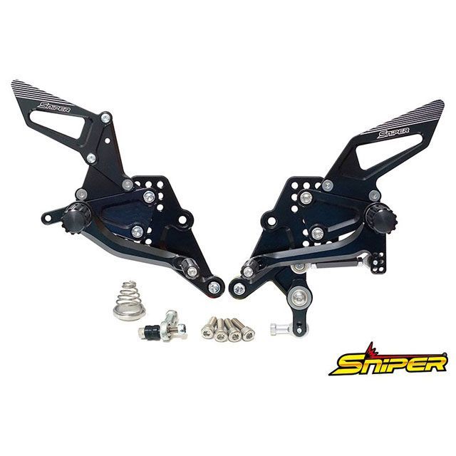 スナイパー CBR250RR MC51 レース用 バックステップ 黒 クイックシフター付 逆シフト専用 転倒保証付 CBR250RR SP0117QBK|モトメガネ 店
