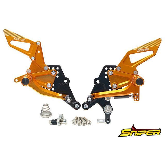 スナイパー CBR250RR MC51 レース用 バックステップ 金 クイックシフター付 逆シフト専用 転倒保証付 CBR250RR SP0117QGD|モトメガネ 店