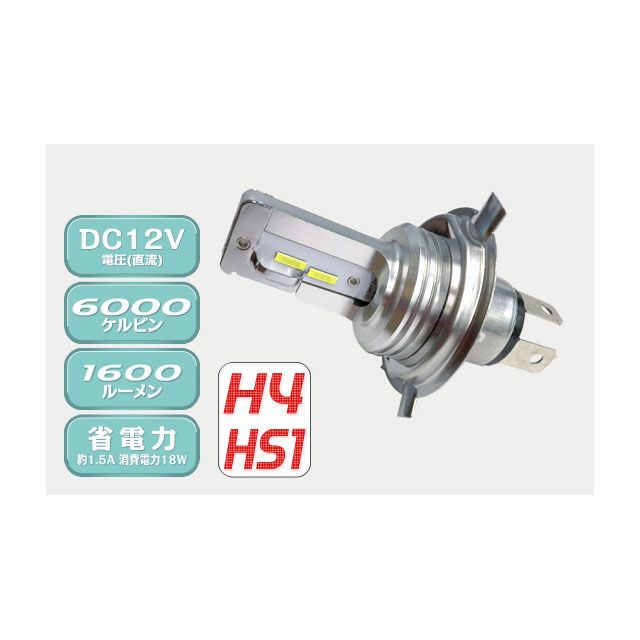 DELTA DIRECT 汎用 ヘッドライト・バルブ MOTO LED HEAD 12V H4 HS1 デルタダイレクト