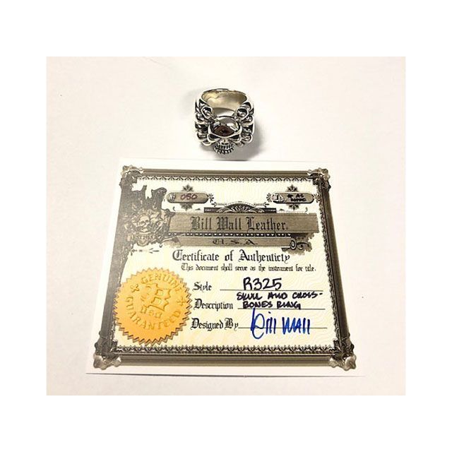 Bill Wall Leather Skull Cross-Bones Ring R325 R325｜モトメガネ 店