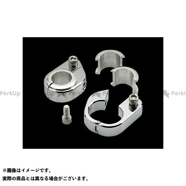 ビルトウェル 1in＆1-1/4in用スピードメータークランプ クローム 1inまたは1-1/4in径ハンドルバーやライザー ・025178