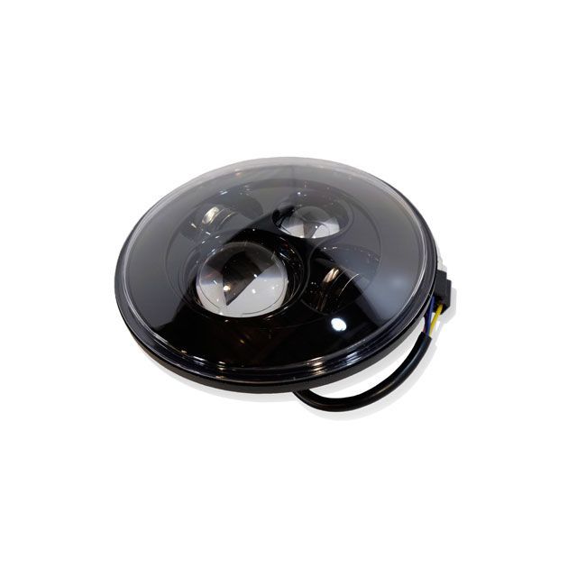 テラダモータース 7インチ LEDヘッドライト 背面の色：黒 ハーレーダビッドソン TMO/D-2077｜モトメガネ 店