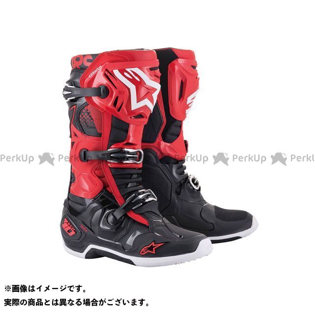 特売 Alpinestars オフロードブーツ テック10ブーツ レッド ブラック