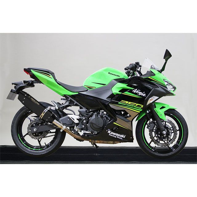 トリックスター 政府認証スリップオンマフラー IKAZUCHI ブラックエディション（チタン） Ninja250 Ninja400 JSS-015E-L4BT｜モトメガネ 店