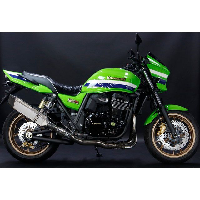 トリックスター 政府認証スリップオンマフラー IKAZUCHI ステンレスカーボン/チタンパイプ ZRX1200DAEG JST-003D-L4SC｜モトメガネ 店