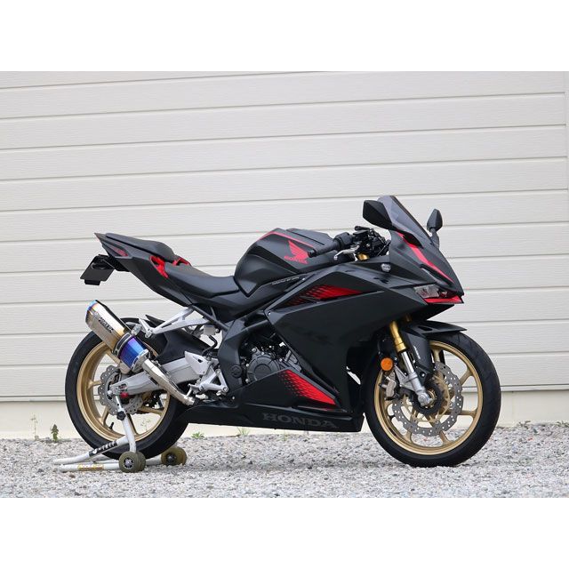 ダブルアールズ JMCA リアエキゾースト SS-OVAL（SHORT）タイプ 焼き色チタンサイレンサー仕様 CBR250RR SB1240JM