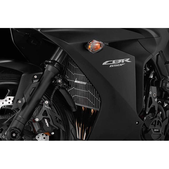 バイカーズ ステンラジエターガード チタンコート CBR650F/CB650F カラー ブラック(チタンコート) H0372-BLK｜モトメガネ 店