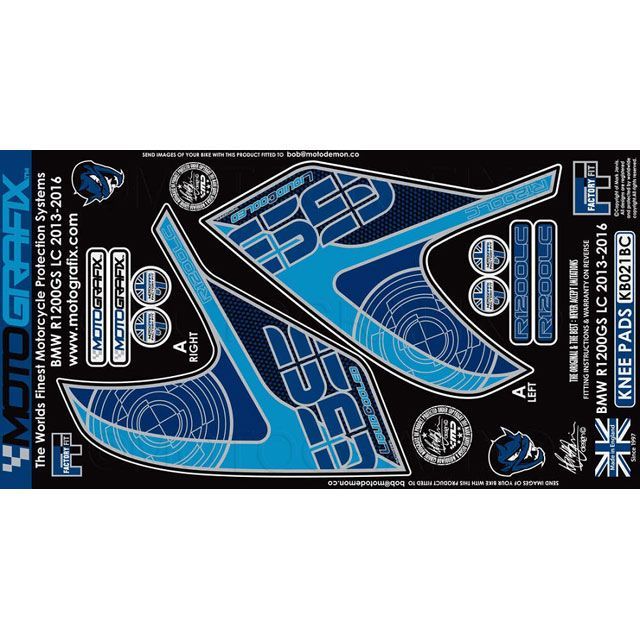 モトグラフィックス ボディパッド ニー（BC） R1200GS（LC） MT-KB021BC｜モトメガネ 店